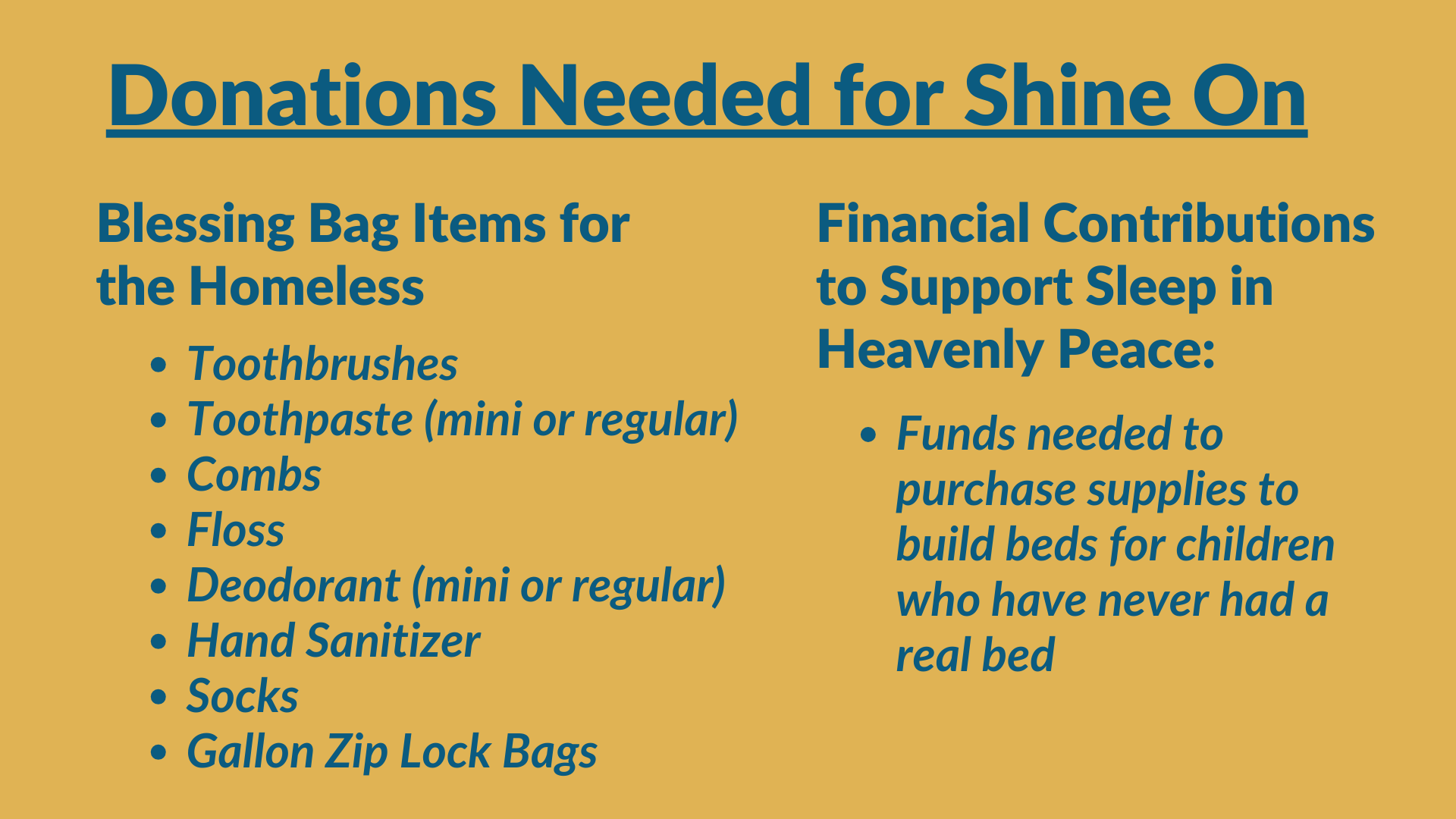 Shine On Donations (1)