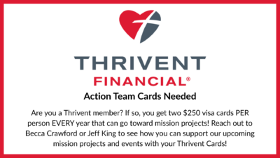 Join Our Mission with Thrivent Action Team Cards
