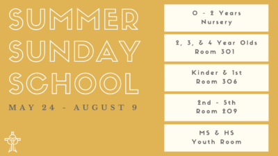 Kick Off to Summer Sunday School
