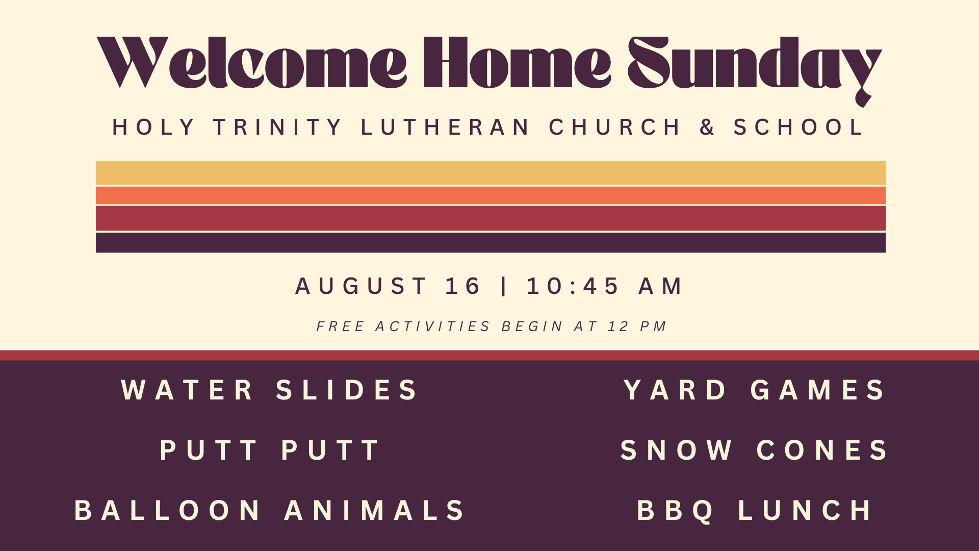 Welcome Home Activities