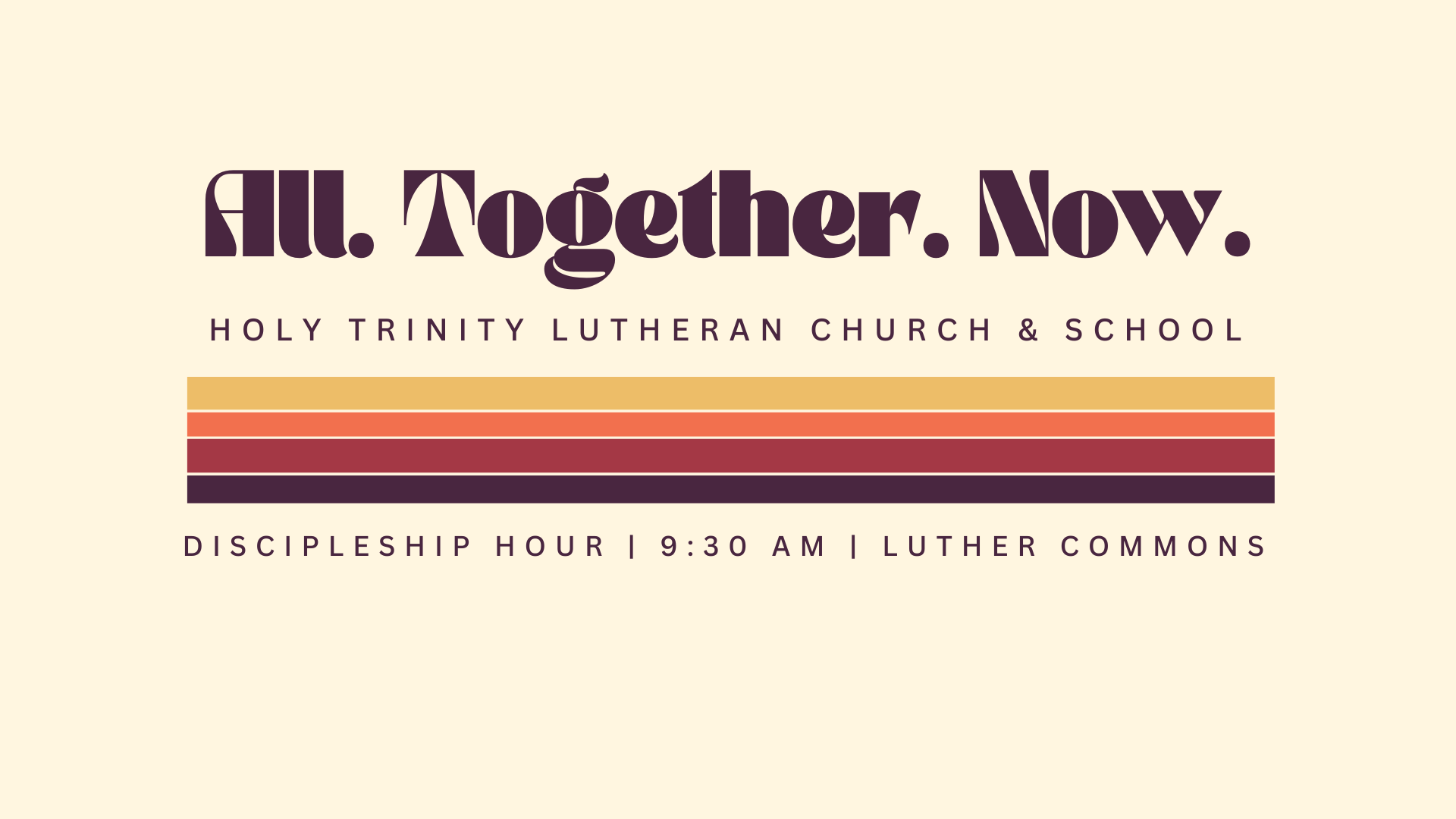 Discipleship Hour WHW