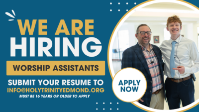 Now Hiring: Worship Assistants